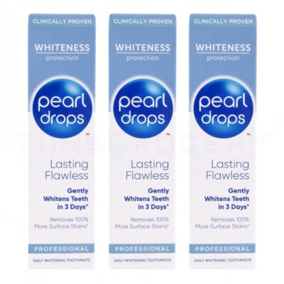 3 PEARL DROPS Professional Daily Gentle Whitening Toothpaste 75ml 2.54fl. oz