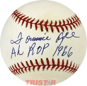 TOMMIE AGEE SIGNED AUTOGRAPHED AL BASEBALL INSCRIBED AL ROY 1966 PSA WHITE SOX