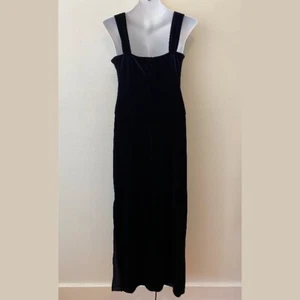 Maxi Vestido Formal Mariposas Vintage Años 90 Y2K Status Collection Azul Marino Terciopelo - Imagen 1 de 2