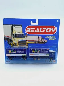 Vintage Realtoy Diecast Toysrus Exclusive Semi & Double Container Trailer X-Mas - Picture 1 of 2