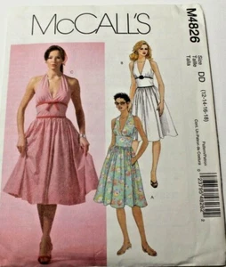 McCall's 4826 Misses Halter Dress in 3 Styles Sewing Pattern (12-14-16-18) OOP - Picture 1 of 2