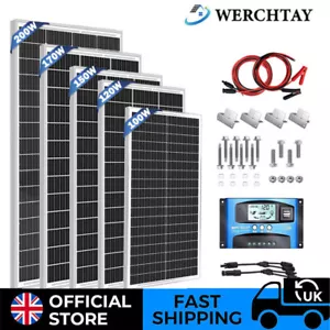 100W 120W 170W 200W 300W Solar Panel Kit 12V Mono Solar Panel RV Caravan Boat - Picture 1 of 11