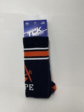 TCK Comfort Hope College Socks Size M Unisex (women 7-10 men 6-9) Blue Orange