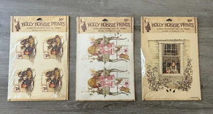 Lote 3 Impresiones Holly Hobbie Decoupage Uso Artesanal 6" x 7" Abierto Sin Usar DEFECTOS LEER - Imagen 1 de 9