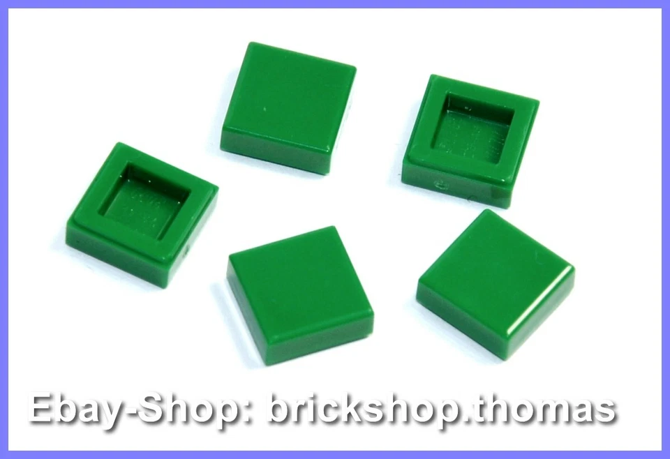 Lego 5 x Piastrelle Verde 1x1 Piastrella - 3070 - Tile Green - NUOVO/NEW
