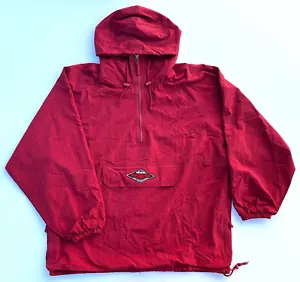 Vintage Quiksilver Edge To Edge Windbreaker Anorak Jacket Pullover Hooded Sz L - Picture 1 of 10