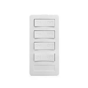 XP4-W-NS NEW STYLE 4 BUTTON KEYPAD, 4 ON/OFF, WHITE XP4 Version A - Picture 1 of 1
