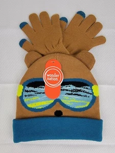 Wonder Nation Kids Bear Gorro/Sombrero y Guante Set, 2 piezas, Talla Única se adapta a la mayoría - Imagen 1 de 6