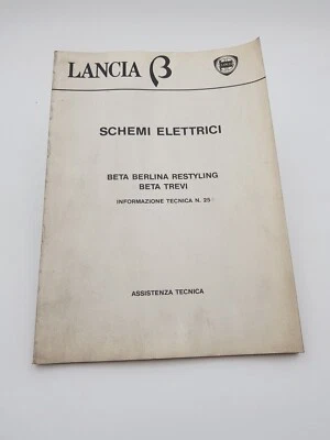 Manuale officina Lancia Beta Berlina e Trevi schemi elettrici assisitenza tecnic - Immagine 1 di 4