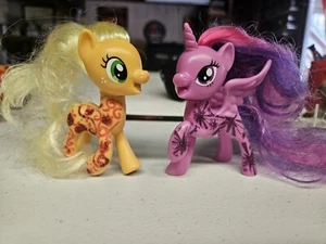 3,5" My Little Pony Applejack & Twilight Sparkles Einhorn Set Hasbro MLP mit Kamm! - Bild 1 von 6