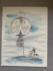 Nedobeck Signed Art Print Your Turn To Fly Cartoon 20” X 26” Duck Cat Balloon