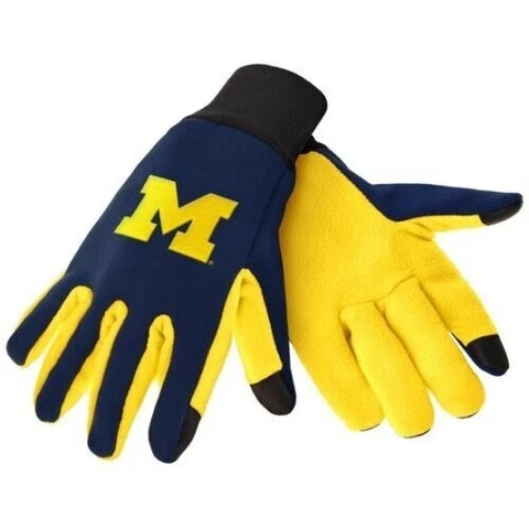 Michigan Wolverines Texting Gloves NEW One Size Fits Most FOCO Cover