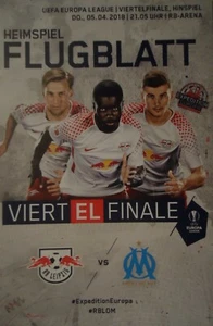 Programm UEFA EL 2017/18 RB Leipzig - Olympique Marseille - Bild 1 von 1