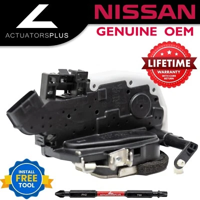 Actuador de pestillo de cerradura de puerta delantera izquierda original Nissan 370z 09-20 *De por vida como nuevo Foto 1 de 4
