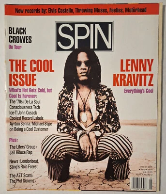 Spin Magazine (May 1991) Lenny Kravitz/John Cusack/Ice-T/De La Soul/Black Crowes - Image 1 of 4