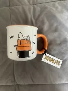 Peanuts Happy Halloween Snoopy & Woodstock Pumpkin & Bats 21 oz Mug NWT! - Picture 1 of 4
