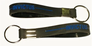 2 x Schlüsselanhänger aus Silikon thin blue line, support Polizei - Picture 1 of 2