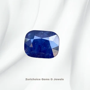 Zaffiro Blu Naturale Sri Lanka 6,10 CT Cuscino Migliorato Gemma Sciolta Gioielli - Foto 1 di 10