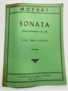 Mozart Sonata opus posthumous k292 for Two Cellos Sheet Music - Picture 1 of 2