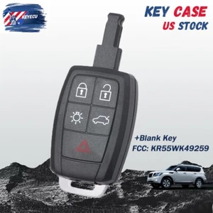 for Volvo C30 S40 V50 C70 2004-2013 Remote Key Case Fob KR55WK49259 +Blank Key - Picture 1 of 5