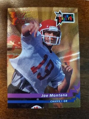Tarjeta Wild Card Joe Montana 1993 Stat Smasher Gold Parallel #CSS-62 ¡Rara! Foto 1 de 2