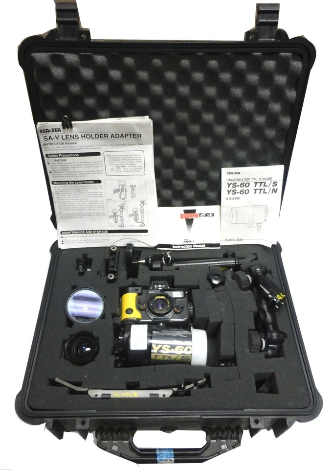 Cámara SeaMaster Pro EX 35 MM Sea&Sea YS60 ESTROBOSCÓPICA y S&S 16 mm lente ancha artículos diversos Foto 1 de 1