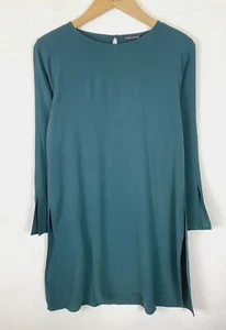 $328 Eileen Fisher XXS Pino Seda Georgette Crepe Lavable Túnica Top NUEVO - Imagen 1 de 5