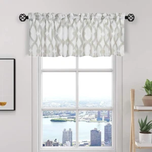 Kitchen Curtain Valance 54" X 15" Multi-Color Geometric Window Valance for Kitch - Picture 1 of 9