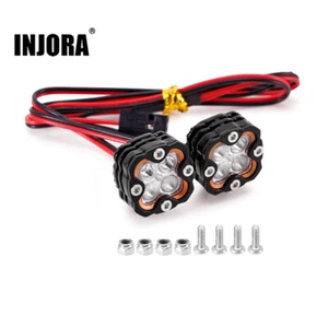 INJORA Luces LED Cuadradas Super Brillantes para Coche RC 1/10 1/8 (Aluminio, Blanco) - Imagen 1 de 8