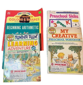 11 Vintage Preschool Coloring Activity Education Paperback Books READ - Picture 1 of 4