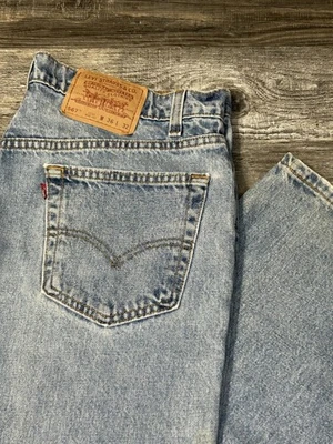 Vintage Made In USA Levis 567 Loose Fit Extra Wide Leg Blue Denim Jeans 36x32 - Image 1 of 4