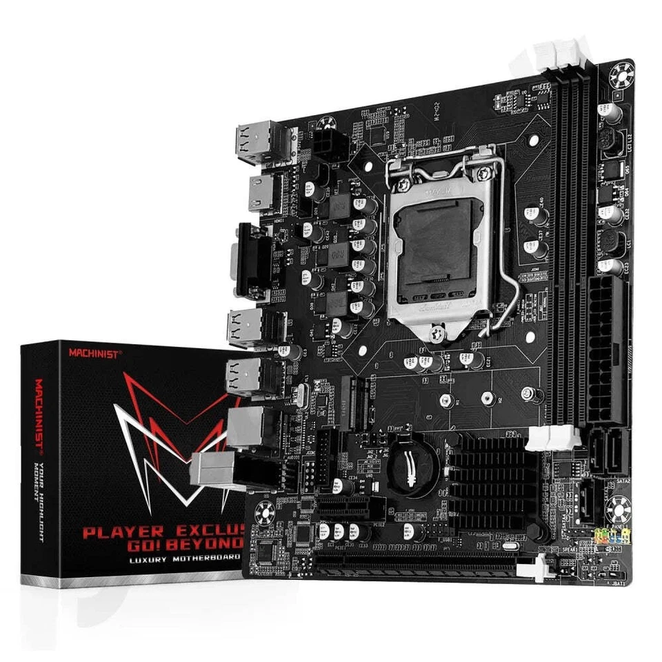 H61 Intel LGA1155 Motherboard DDR3 RAM M.2 NVMe SDD for 2nd 3rd Gen Intel CPUs - Image 1 of 4