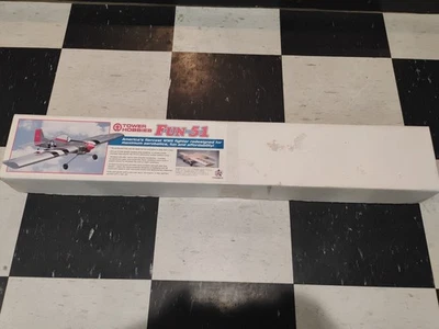 Tower Hobbies Fun-51 WWII Fighter R/C Airplane Kit NIB Needs Acc. See Pictures  - Image 1 of 4