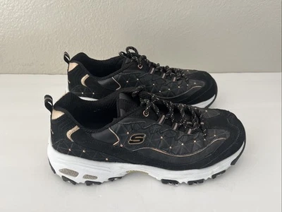 Skechers D'Lites Air-Cooled Memory Foam Women Size 9.5 Shoes Black SN 13087 - Image 1 of 4