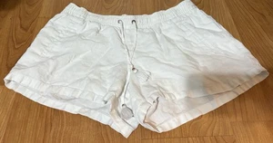 Lilly Pulitzer Baybreeze White Linen Shorts Drawstring Women's Size Large - Picture 1 of 9