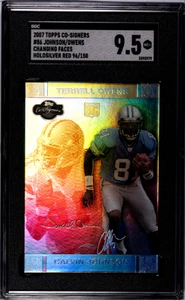 2007 Topps Co-Signers #86 Calvin Johnson Owens Holosilver Red #/150 SGC 9.5 - Picture 1 of 2