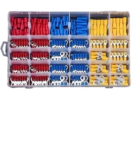 102 Pcs Heavy Duty PVC Insulated Spade Terminal Crimping Kit With Brass Contact - Picture 1 of 11