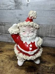 Jardinera de cerámica Spaghetti Santa de colección de los años 50 - Japón - Decoración de Navidad estilo Napco - Imagen 1 de 13