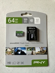 PNY 64GB Elite Class micro SD- Brand New - Picture 1 of 2