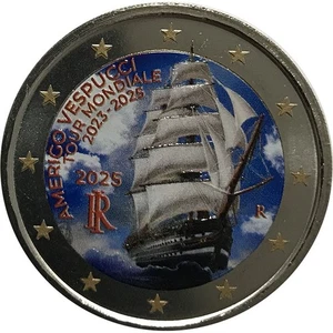 2 euro Italia 2025 Colorata Amerigo Vespucci - Imagen 1 de 1