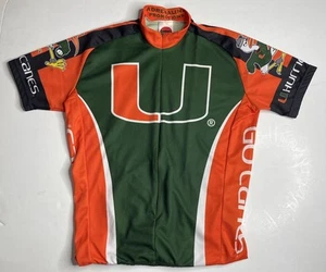 World Jerseys Mens Cycling jersey Sz M NCAA Miami Hurricanes The U - Picture 1 of 9