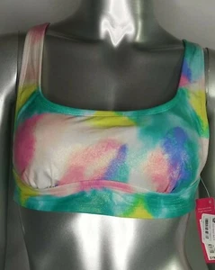 Xhilaration Size XS 00 Bralette Bikini Swim Top  Metallic Tie-Dye New - Picture 1 of 9
