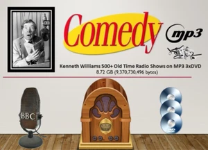 Kenneth Williams Collection of 500+Old Time Radio Shows MP3 X3 DVDROMs FREE P&P - Foto 1 di 1