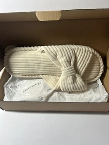 Neu im Karton Chantomoo Damen-Hausschuhe Memory Foam weiß/elfenbeinfarben passt Größen 7, 7,5, 8 - Bild 1 von 6
