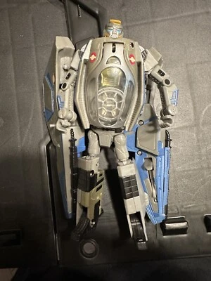 Star Wars Transformers Crossovers Blue Jedi Starfighter to Obi-Wan Kenobi Figure - Image 1 of 4