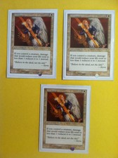 MTG Worship x3 7th Edition Magic the Gathering Very NICE LOOK w/sleeves!