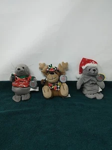 Lot Of Three Coca- Cola Small Plush Two Seals One Moose With Tags - Picture 1 of 11