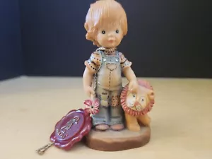 Anri "Tag Along" BOY LION SARAH KAY Limited Ed. 596/4000 4" Holzschnitzerei Italien - Bild 1 von 12