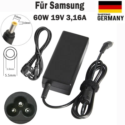 60W Netzteil Ladegerät Für Samsung R730 NP350E7C R580 N150 NP-R60S RV510 RV511 - Bild 1 von 4