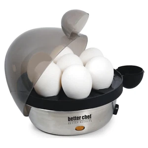 Cocina eléctrica de huevos Better Chef de acero inoxidable de 7 huevos con alerta audible cuando esté terminada - Imagen 1 de 6